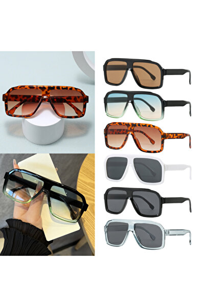 choice2 6pcs z14 1/6pcs Oversized Square Sunglasses Women Men Thick Frame Bra...