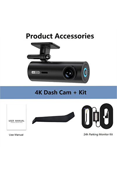 choice2 None GRAY HD 4K 2160P WiFi Car DVR Dash Cam Camera 2K 1296P 24H Parki...