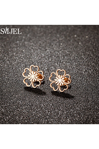 Choice8 GED709R Korean Fashion Daisy Stainless Steel Stud Earrings for Women ...