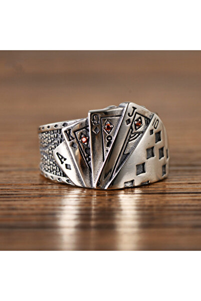 Choice resizable AJZ01-1 New Vintage Opening Rings For Women Men Playing Card...