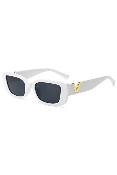 Choice show as picture white V Fashion Rectangle Sunglasses Women Luxury Bran...