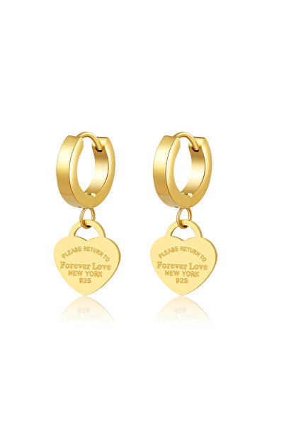 Choice3 Golden stud earrings European and American Women's Fashion Titanium S...