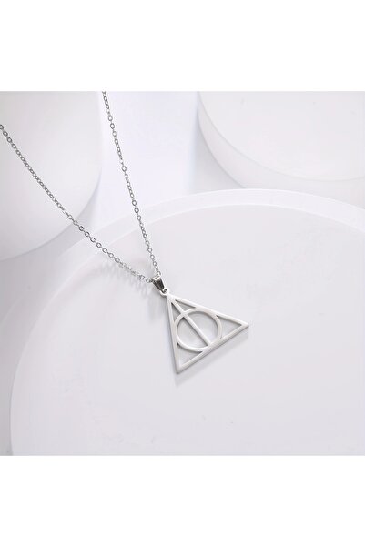 Choice 45-50cm Steel color Skyrim Stainless Steel Deathly Hallows Necklace Ro...
