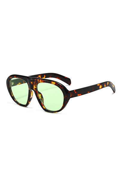 Choice10 leopard green New Oversized Pilot Sunglasses Women Men Vintage Brand...
