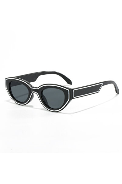 Choice4 black New Polygon Women Sunglasses Vintage Gradient Candy Color Shade...