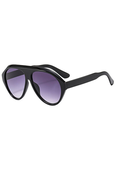 Choice4 black grey Vintage Oversized Flat Top Oval Sunglasses Women Brand Des...