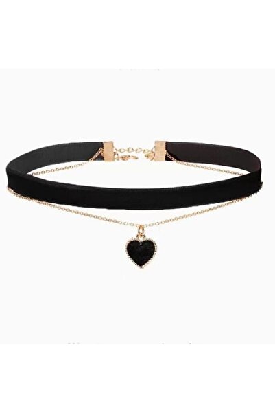 Choice1 Black Heart Pendant Choker Clavicle Chain Necklace for Women Girls Ae...