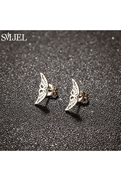 Choice GED741S Vintage Small Angel Wings Earrings for Women Retro Hollowed-ou...