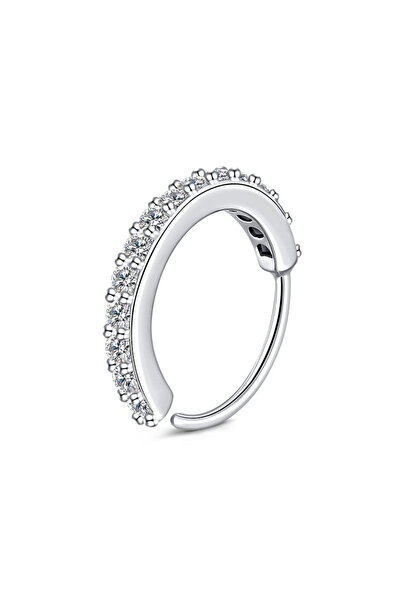 choice2 8MM Nose Rings & Studs Silver Cubic Zircon Fake Nose Ring for Women S...