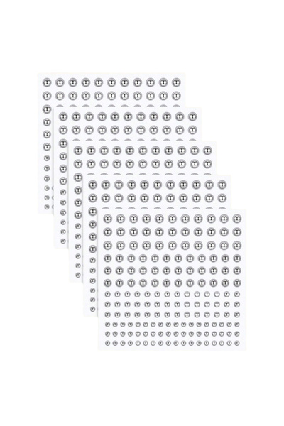 Choice5 Round Surface and Dermal 3 4 5 6mm Eyebrow Jewelry 5 sheet-1 165pcs N...