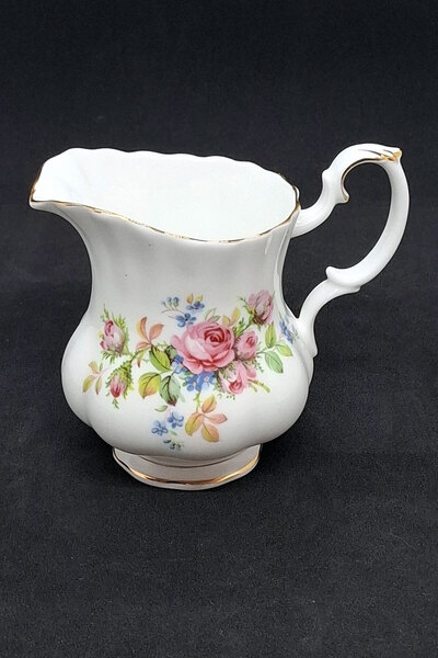 Royal Albert Moss Rose Medium Size Antique Porcelain Milk Jug 150 ml