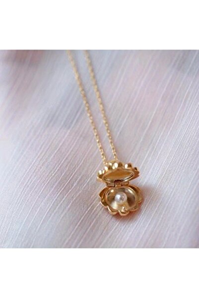 Choice YA7008-1 Golden Shell Charm Necklace For Young Woman Sweet Party Weddi...