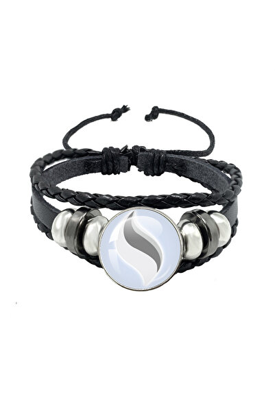 Hot Toys 2 Anime Mega Stone Poke Snap Weave Leather Bracelet Glass Cabochon A...