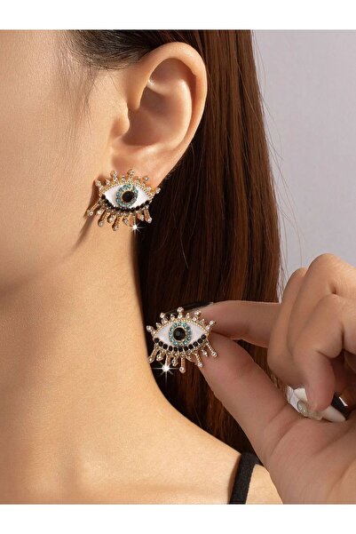 Choice WHITE Gold-color The Latest Fashionable and Versatile Devil's Eye Full...