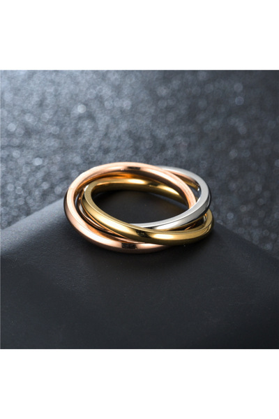 Choice 7 A Classical Triple Ring Interlocked Rings Wedding Jewelry Accessorie...