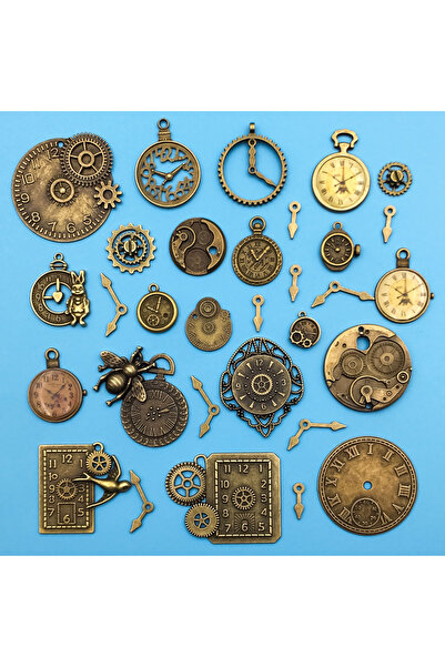 Choice M71 30pcs Antique Bronze Skeleton Steampunk Clock Face Watch Gear Cog ...