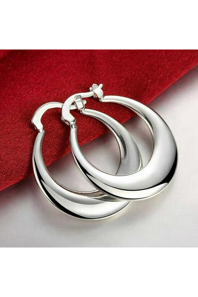 Choice E2414 Huitan Simple Metal Silver Color/Gold Color Hoop Earrings for Wo...