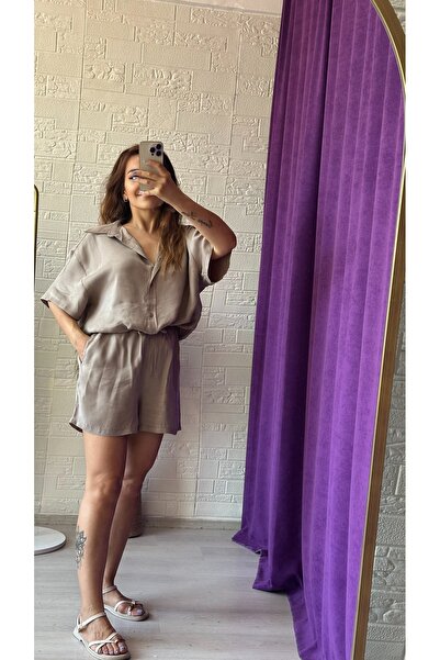 Derya Akyol Mink Modal Premium Fabric Double Top and Bottom Set