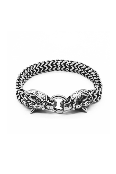 choice2 22cm Style A Fashion Vintage Viking Wolf Charm Bracelet 316L Stainles...