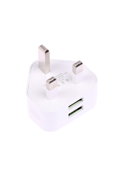 Choice1 شاحن حائط بريطاني بمنفذين USB مزدوجين، شحن سريع 5 فولت/2.1 أمبير، محو...