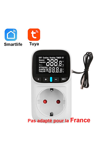 Choice1 230V 2PCS TUYA WIFI Smart Temperrature Controller Socket With Sensor ...