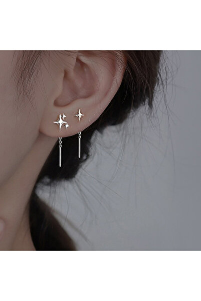 Choice 01 New Korean Star Ear Wire Tassel Thread Chain Climb Star Pendants Dr...