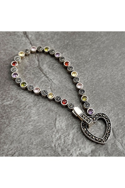 Choice VBS4769 MEYRROYU Vintage Rainbow Zircon Heart Bracelet For Women Girl ...