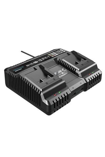 Solplant Incarcator rapid dublu pentru acumulatori, 2x4.5 Ah, 18V, SAS+ALL, D...