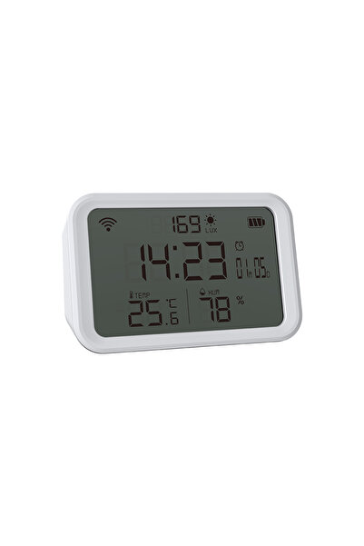 Choice WHITE-WIFI Tuya Smart WiFi 4-IN-1 Temperature Humidity Sensor Light In...