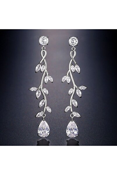 Choice E2172 Huitan Aesthetic Long Dangle Earrings Women Full Paved Sparkling...