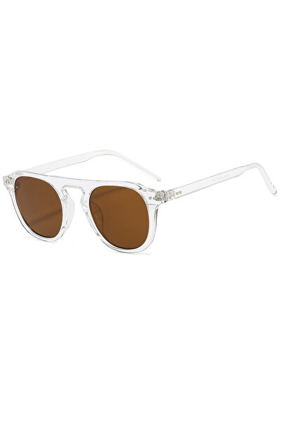 Choice1 clear brown Fashion Oval Sunglasses For Men Women Vintage Brand Desig...