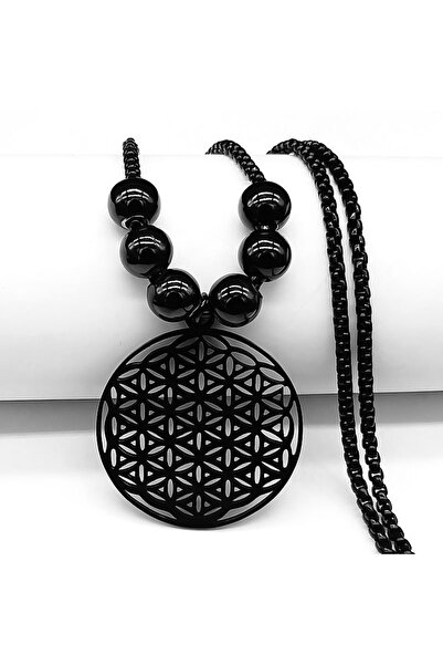 Choice A 60cm BOX BK 2026 Flower of Life Stainless Steel Mandala Metatron Nec...