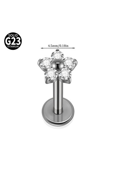 Choice Geometric body 1.2X8mm Labret, Lip Piercing Jewelry Silver B 1PC 1/5PC...