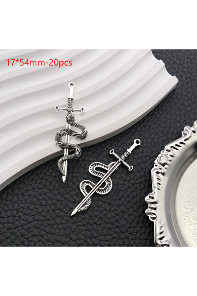 Choice 18771-20pcs 16/20pcs Vintage Style Mixed DIY Alloy Creative Sword And ...