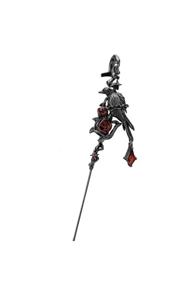 Choice Red rose Gothic Earring for Girl Punk Goth Thorn Rose Crow Stud Earrin...