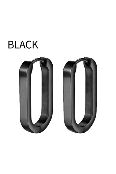 choice2 black 3 Punk Multiple Styles Black Stainless Steel Hoop Earrings For ...