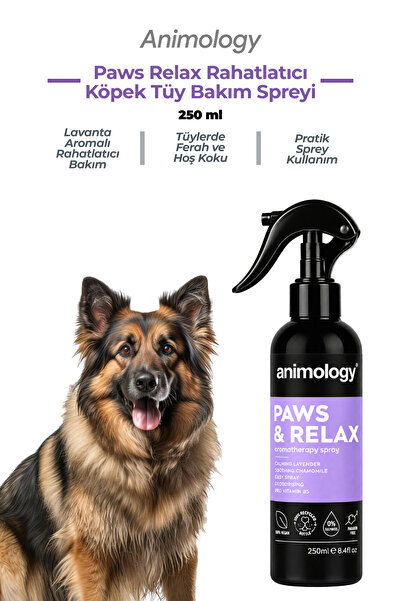 Animology Paws Relax Rahatlatıcı Köpek Tüy Bakım Spreyi 250 mL - Lavanta Arom...