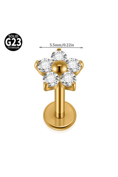 Choice Geometric body 1.2X8mm Labret, Lip Piercing Jewelry Golden C 1PC 1/5PC...