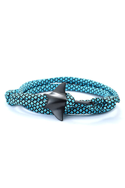 Choice3 Light Blue Fashion Manta Bracelet Men Multilayer Adjustable Paracord ...