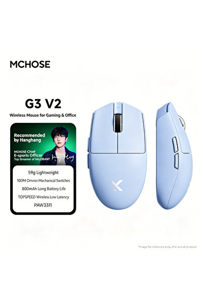 Choice G3 V2 Blue MCHOSE G3 V2 Wireless Gaming Mouse PAW3395/PAW3311 Sensor T...