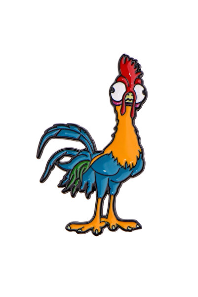 Choice3 2 Funny Rooster and Pig Enamel Pin Cartoon Brooch For Coat Women's Br...