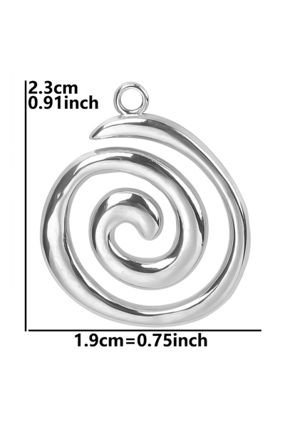 Choice S 5Pcs Fashion Spiral Swirl CharmsVortex Circle Pendants for Necklace ...