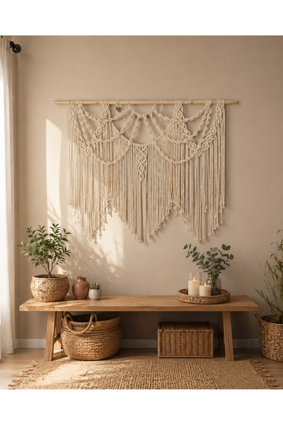 ARTTMACRAME Makrome Duvar Dekoru Bohem tasarim makrome duvar susu