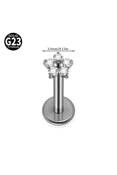 Choice Geometric body 1.2X8mm Labret, Lip Piercing Jewelry Silver A 1PC 1/5PC...