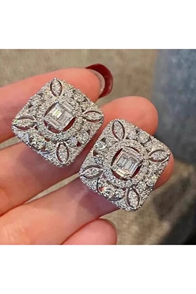 Choice E4381 Huitan Novel Hollow Design Stud Earrings Dazzling Cubic Zirconia...