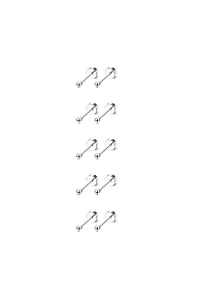 Choice 5Pair Ball 2mm Steel 15 Pairs Tiny Surgical Steel Gold Stud Earrings, ...