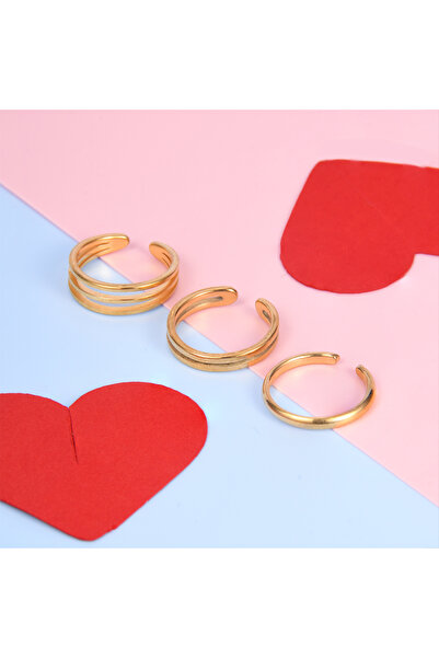 Choice Gold 3pcs Adjustable Toe Rings For Women Girls Simple Cute Beach Open ...