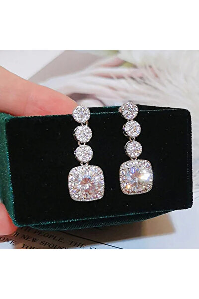 Choice E2177 Huitan Sparkling Women Dangle Earrings with AAA Cubic Zirconia S...
