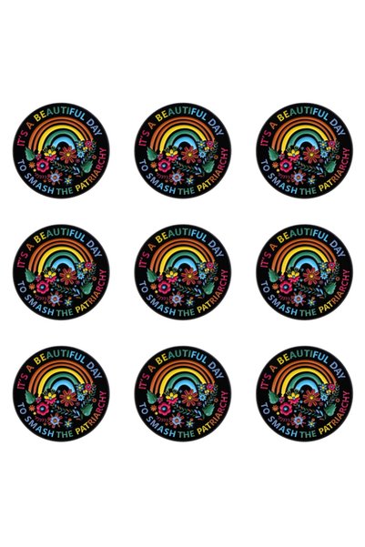 Choice 9pcs 9PCS IT A BEAUTIFUL DAY Enamel Pin Rainbow Quotes Brooch Set Wome...