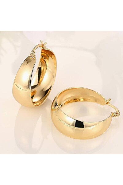 Choice1 E4476 Huitan Charming Women Hoop Earrings Gold Color Metal Luxury Acc...